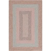 SAFAVIEH Washable Rug Outdoor Braided Collection – 6′ x 9′ Oval, Brown & Light Brown, Handmade & Reversible, Non-Shedding & Easy to Clean, Ideal for Patio, Backyard, Mudroom (BRD318S)(Brown/Grey Pink)