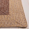 SAFAVIEH Washable Rug Outdoor Braided Collection – 6′ x 9′ Oval, Brown & Light Brown, Handmade & Reversible, Non-Shedding & Easy to Clean, Ideal for Patio, Backyard, Mudroom (BRD318S)(Beige/Brown)
