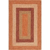 SAFAVIEH Washable Rug Outdoor Braided Collection – 6′ x 9′ Oval, Brown & Light Brown, Handmade & Reversible, Non-Shedding & Easy to Clean, Ideal for Patio, Backyard, Mudroom (BRD318S)(Rust/Red)