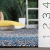 SAFAVIEH Washable Rug Outdoor Braided Collection – 6′ x 9′ Oval, Brown & Light Brown, Handmade & Reversible, Non-Shedding & Easy to Clean, Ideal for Patio, Backyard, Mudroom (BRD318S)(Navy/Blue)