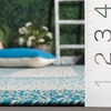 SAFAVIEH Washable Rug Outdoor Braided Collection – 6′ x 9′ Oval, Brown & Light Brown, Handmade & Reversible, Non-Shedding & Easy to Clean, Ideal for Patio, Backyard, Mudroom (BRD318S)(Blue/Aqua)
