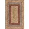 SAFAVIEH Washable Rug Outdoor Braided Collection – 6′ x 9′ Oval, Brown & Light Brown, Handmade & Reversible, Non-Shedding & Easy to Clean, Ideal for Patio, Backyard, Mudroom (BRD318S)(Brown/Gold)