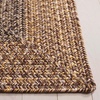 SAFAVIEH Washable Rug Outdoor Braided Collection – 6′ x 9′ Oval, Brown & Light Brown, Handmade & Reversible, Non-Shedding & Easy to Clean, Ideal for Patio, Backyard, Mudroom (BRD318S)(Brown/Gold)
