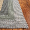 SAFAVIEH Washable Rug Outdoor Braided Collection – 6′ x 9′ Oval, Brown & Light Brown, Handmade & Reversible, Non-Shedding & Easy to Clean, Ideal for Patio, Backyard, Mudroom (BRD318S)(Grey/Green)