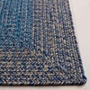 SAFAVIEH Washable Rug Outdoor Braided Collection – 6′ x 9′ Oval, Brown & Light Brown, Handmade & Reversible, Non-Shedding & Easy to Clean, Ideal for Patio, Backyard, Mudroom (BRD318S)(Navy/Blue)