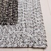 SAFAVIEH Washable Rug Outdoor Braided Collection – 6′ x 9′ Oval, Brown & Light Brown, Handmade & Reversible, Non-Shedding & Easy to Clean, Ideal for Patio, Backyard, Mudroom (BRD318S)(Ivory/Black)