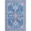 SAFAVIEH Washable Rug Serapi Collection – 5’3″ x 7’6″, Blue & Ivory, Slip Resistant & Easy to Clean, Ideal for Living Room, Bedroom, Dining Space (SEP513M)(Blue/Ivory)