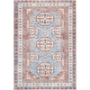 SAFAVIEH Washable Rug Serapi Collection – 5’3″ x 7’7″, Light Blue & Brown, Slip Resistant & Easy to Clean, Ideal for Living Room, Bedroom, Dining Space (SEP383J)(Light Blue/Brown)
