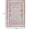 SAFAVIEH Washable Rug Serapi Collection – 5’3″ x 7’7″, Light Blue & Brown, Slip Resistant & Easy to Clean, Ideal for Living Room, Bedroom, Dining Space (SEP383J)(Light Blue/Brown)