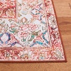 SAFAVIEH Washable Rug Tucson Collection – 4′ x 6′, Rose & Beige, Slip Resistant & Easy to Clean, Ideal for Foyer, Kitchen, Nursery, Office, Bedroom (TSN122R)(Rose/Beige)