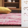 SAFAVIEH Washable Rug Tucson Collection – 5′ x 8′, Fuchsia & Purple, Slip Resistant & Easy to Clean, Ideal for Living Room, Bedroom, Dining Space (TSN206P)(Burgundy/Pink)