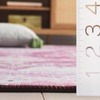 SAFAVIEH Washable Rug Tucson Collection – 5′ x 8′, Fuchsia & Purple, Slip Resistant & Easy to Clean, Ideal for Living Room, Bedroom, Dining Space (TSN206P)(Fuchsia/Purple)