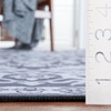 SAFAVIEH Washable Rug Tucson Collection – 5′ x 8′, Light Blue & Navy, Slip Resistant & Easy to Clean, Ideal for Living Room, Bedroom, Dining Space (TSN147M)(Black/Beige)