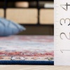 SAFAVIEH Washable Rug Tucson Collection – 8′ x 10′, Red & Blue, Slip Resistant & Easy to Clean, Ideal for Living Room, Bedroom, Dining Space (TSN148M)(Red/Blue)