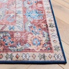 SAFAVIEH Washable Rug Tucson Collection – 8′ x 10′, Red & Blue, Slip Resistant & Easy to Clean, Ideal for Living Room, Bedroom, Dining Space (TSN148M)(Red/Blue)