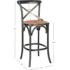 Safavieh American Homes Collection Eleanor Weathered Oak 30.7-inch Bar Stool(Black)