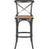 Safavieh American Homes Collection Eleanor Weathered Oak 30.7-inch Bar Stool(Black)