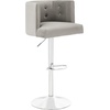 Safavieh Couture Zayna Glam Light Grey Velvet 26.8″-35″ Adjustable Bar Stool Barstool, Gray(Light Grey)