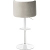 Safavieh Couture Zayna Glam Light Grey Velvet 26.8″-35″ Adjustable Bar Stool Barstool, Gray(Light Grey)