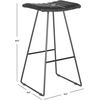 Safavieh Home Collection Akito Mid-Century Modern White 30-inch Bar Stool(Black)