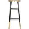 Safavieh Home Collection Emery White and Dipped Gold Leaf 30-inch Barstool(Black / Gold)