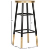 Safavieh Home Collection Emery White and Dipped Gold Leaf 30-inch Barstool(Black / Gold)