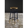 Safavieh Home Collection Emery White and Dipped Gold Leaf 30-inch Barstool(Navy / Gold)