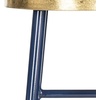 Safavieh Home Collection Emery White and Dipped Gold Leaf 30-inch Barstool(Navy / Gold)
