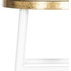 Safavieh Home Collection Emery White and Dipped Gold Leaf 30-inch Barstool(White / Gold)