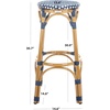 Safavieh Home Collection Kipnuk Blue&White Indoor/ Outdoor Barstool(Navy / White)