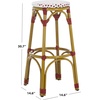 Safavieh Home Collection Kipnuk Blue&White Indoor/ Outdoor Barstool(Red / White)