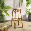 Safavieh Home Collection Kipnuk Blue&White Indoor/ Outdoor Barstool(Red / White)