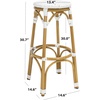 Safavieh Home Collection Kipnuk Blue&White Indoor/ Outdoor Barstool(White)