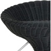 Safavieh Home Collection Monicka Wicker Black Adjustable Swivel Gas Lift 23.2-31.7-inch Bar Stool(black)