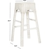 Safavieh Home Collection Percy White Rattan 30-inch Bar Stool
