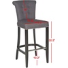 Safavieh Hudson Collection Addo Ring Charcoal and Espresso 29.7-inch Bar Stool(Charcoal)