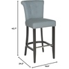 Safavieh Hudson Collection Addo Ring Charcoal and Espresso 29.7-inch Bar Stool(Sky Blue)