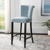 Safavieh Hudson Collection Addo Ring Charcoal and Espresso 29.7-inch Bar Stool(Sky Blue)