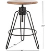 Safavieh Kai Counter Stool, Natural Honey and Black
