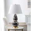 Safavieh Lighting Collection Color Swirls Glass Blue and White Table Lamp, Set of 2(Black/White – Set of 2)