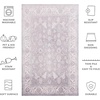 Safavieh Washable Rug Arizona Collection – 8′ x 10′, Grey & Ivory, Slip Resistant & Easy to Clean, Ideal for Living Room, Bedroom, Home Office, Dining Space (ARZ197F)(Grey/Ivory)