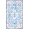 Martha Stewart x SAFAVIEH Machine Washable Area Rug Collection – 5′ x 7′, Turquoise & Beige, Slip Resistant & Easy Cleaning, Ideal for Ideal for Living Room, Bedroom, Dining Space (MSRW136K)(Turquoise/Beige)