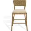 SAFAVIEH Couture Collection – Rosemarie Woven Seagrass Counter Stool, 25-Inch Seat Height, Cushioned Counter-Height Bar Stool for Kitchen Island, Coastal Natural Style (CWK2035A)(Natural/Beige)