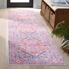 SAFAVIEH Washable Rug Arizona Collection – 5′ x 8′, Beige & Pink, Slip Resistant & Easy to Clean, Ideal for Living Room, Bedroom, Home Office, Dining Space (ARZ315B)(Beige/Pink)