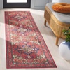 SAFAVIEH Washable Rug Orlando Collection – 5′ x 7’6″, Red & Beige, Non-Shedding & Easy to Clean, Ideal for Living Room, Bedroom, Dining Space (ORL758Q)(Red/Beige)
