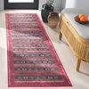 SAFAVIEH Washable Rug Orlando Collection – 8′ x 10′, Rust & Blue, Non-Shedding & Easy to Clean, Ideal for Living Room, Bedroom, Dining Space (ORL750P)(Rust/Blue)