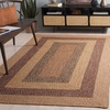 SAFAVIEH Washable Rug Outdoor Braided Collection – 6′ x 9′ Oval, Brown & Light Brown, Handmade & Reversible, Non-Shedding & Easy to Clean, Ideal for Patio, Backyard, Mudroom (BRD318S)(Beige/Brown)