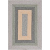 SAFAVIEH Washable Rug Outdoor Braided Collection – 6′ x 9′ Oval, Brown & Light Brown, Handmade & Reversible, Non-Shedding & Easy to Clean, Ideal for Patio, Backyard, Mudroom (BRD318S)(Grey/Green)