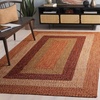 SAFAVIEH Washable Rug Outdoor Braided Collection – 6′ x 9′ Oval, Brown & Light Brown, Handmade & Reversible, Non-Shedding & Easy to Clean, Ideal for Patio, Backyard, Mudroom (BRD318S)(Rust/Red)