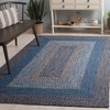 SAFAVIEH Washable Rug Outdoor Braided Collection – 6′ x 9′ Oval, Brown & Light Brown, Handmade & Reversible, Non-Shedding & Easy to Clean, Ideal for Patio, Backyard, Mudroom (BRD318S)(Navy/Blue)